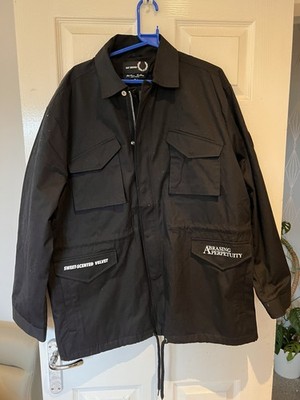 Fred Perry Herren x Raf Simons Military Jacke in Schwarz Größe S Small SALESMAN
