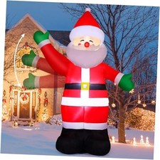 8.8 FT Animated Christmas Inflatables Santa Claus Shaking Hand - Outdoor