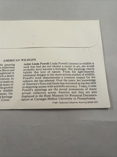 1981 FDC First Day Of Issue American Wildlife Beaver Stamp Block - Picture 9 of 9