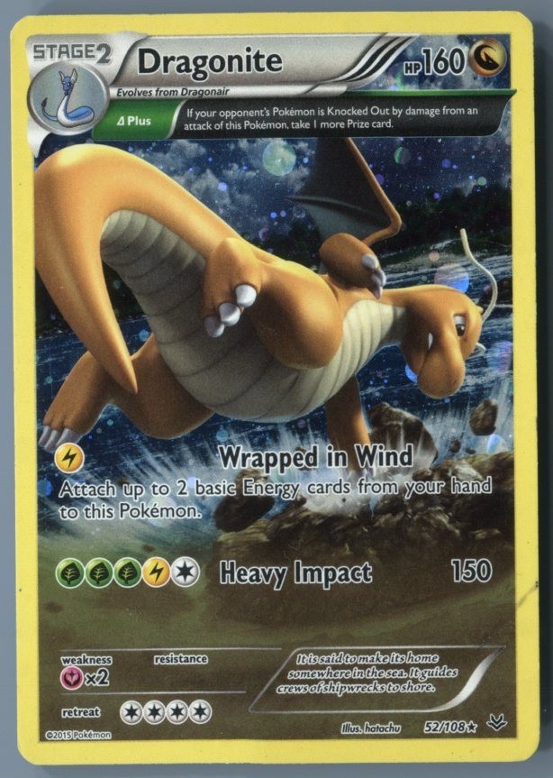 Pokemon Dragonite (Cosmo Holo) 52/108 Miscellaneous Cards & Products Holo MP