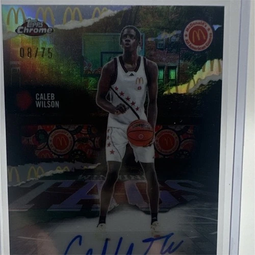 Topps Chrome 2025 McDonald's Caleb Wilson Winning Tags Auto Refractor /75