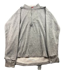 LL Bean Sweater Mens XL Gray 1/4 Quarter Zip Adventure Grid Fleece Pullover USA 