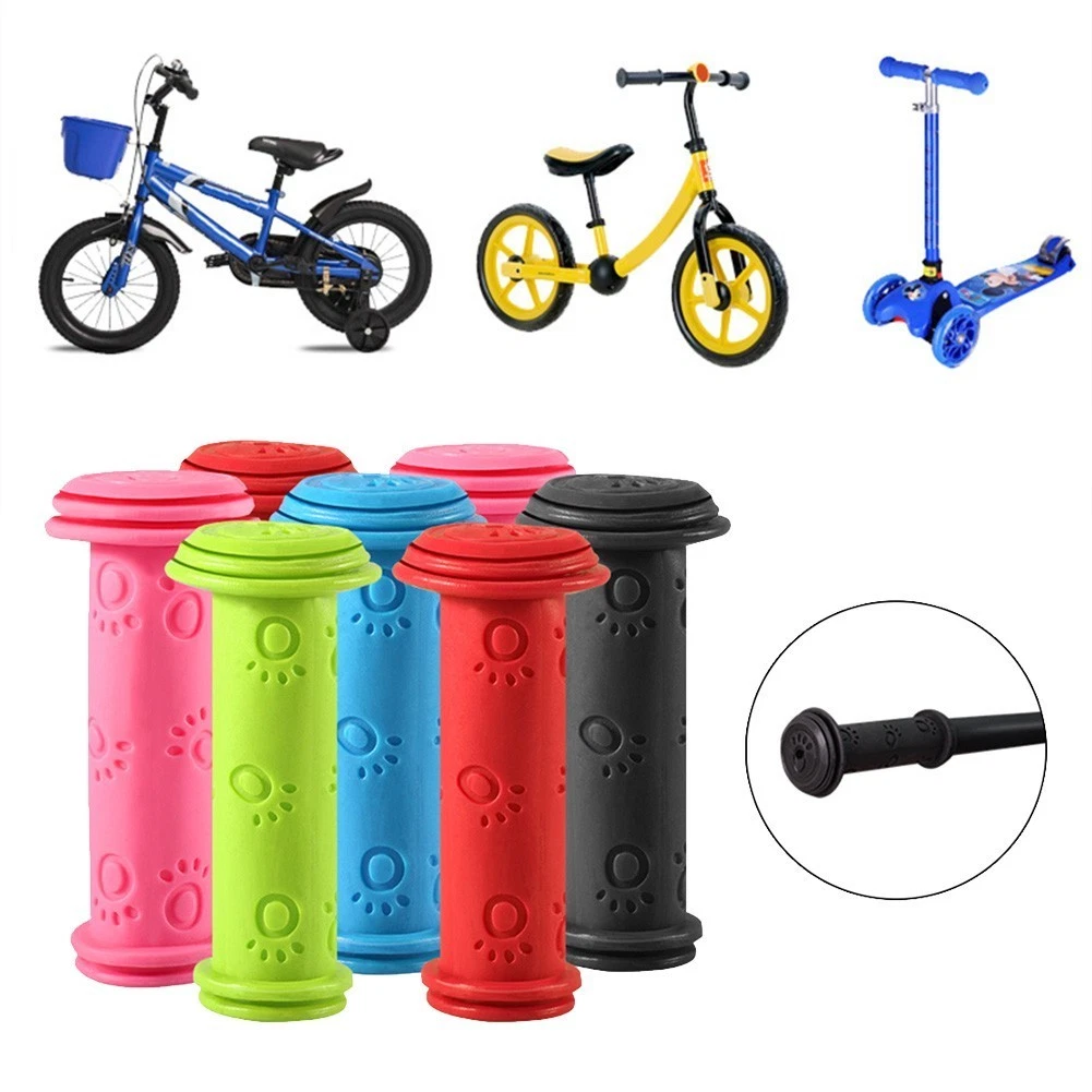 Paire De Poignées De Guidon Vélo Antidérapantes En Caoutchouc - Multi Couleurs
