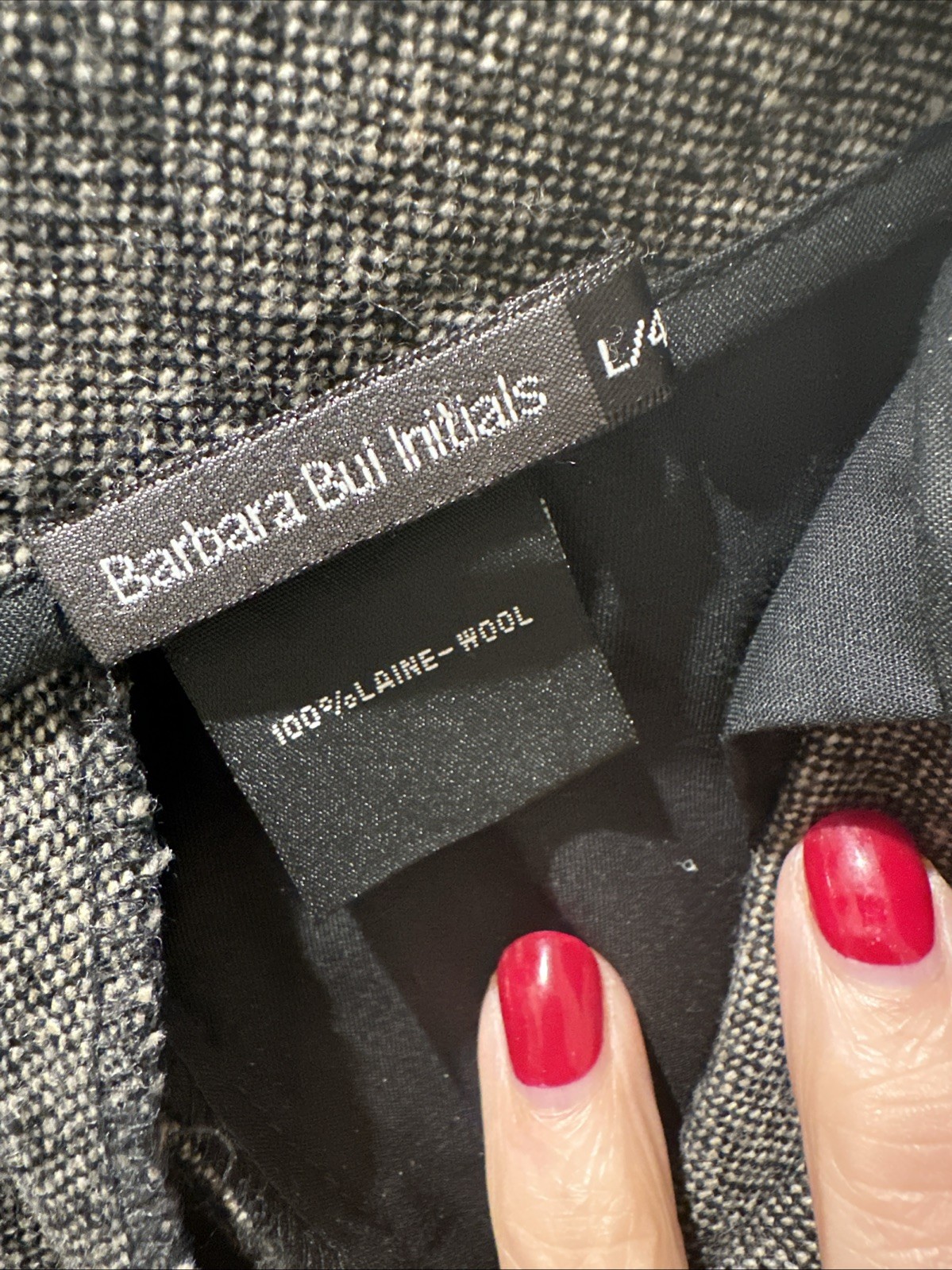 Barbara Bui Initials Wool Pants Gray Embroidered … - image 9