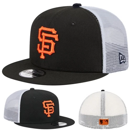 New Era San Francisco Giants Fitted Hat Classic Trucker Mesh Back Size 7 7/8