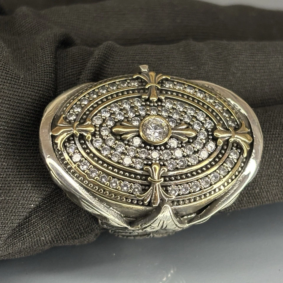 Handmade 925 Sterling Silver Moissanite Stone Men's Ring Ottoman Style Signet - Image 4 of 4