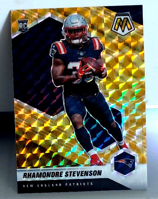 Rhamondre Stevenson Yellow Reactive Prizm RC #337 New England Patriots Rookie