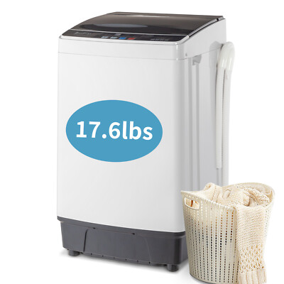 #ad Portable Home Washing Machine 17.6lb Capacity Full Automatic Compact Washer Spin $170.99