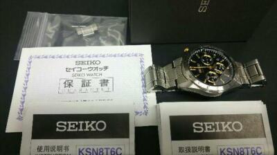 Seiko Spirit KSN8T6C Chronograph Date Black Silver Round Seiko Spirit KSN8T6C Chronograph Date Black Silver Round