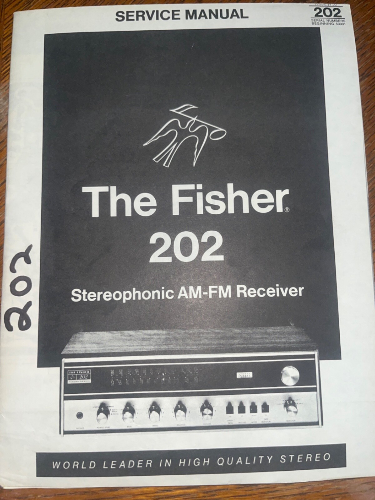 Fisher 202 Stereophonic AM-FM Receiver Service Manual Original Stereo System