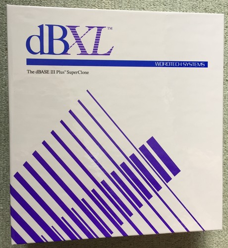 dBXL vintage SEALED software by WordTech for vintage PCs, dBase III+ ...