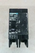 Siemens BQD270 70 Amp 2 Pole 480/277V Circuit Breaker *Slightly Damaged Label