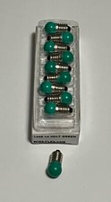  10 Green No 1449 light bulbs 14 volt for Lionel trains  accessories. Nice