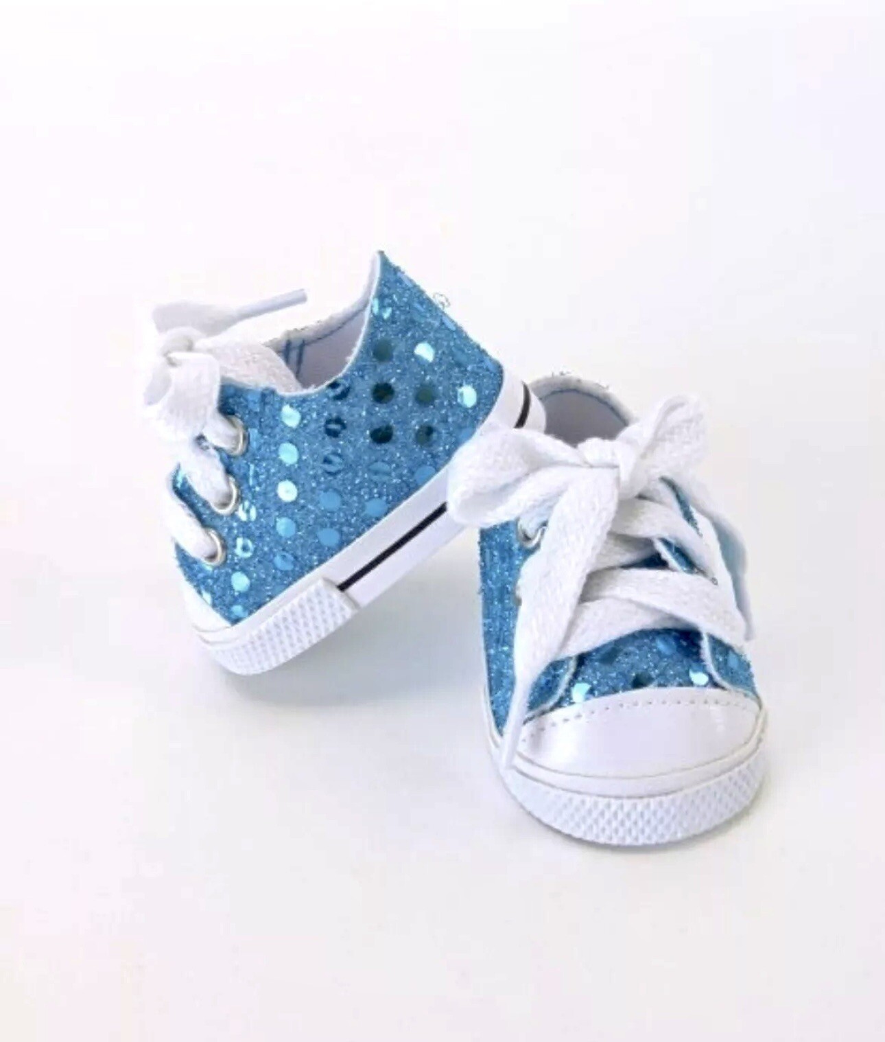 Blue Sequin Sneakers