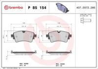 Brembo P 85 154 Bremsbelagsatz, Scheibenbremse