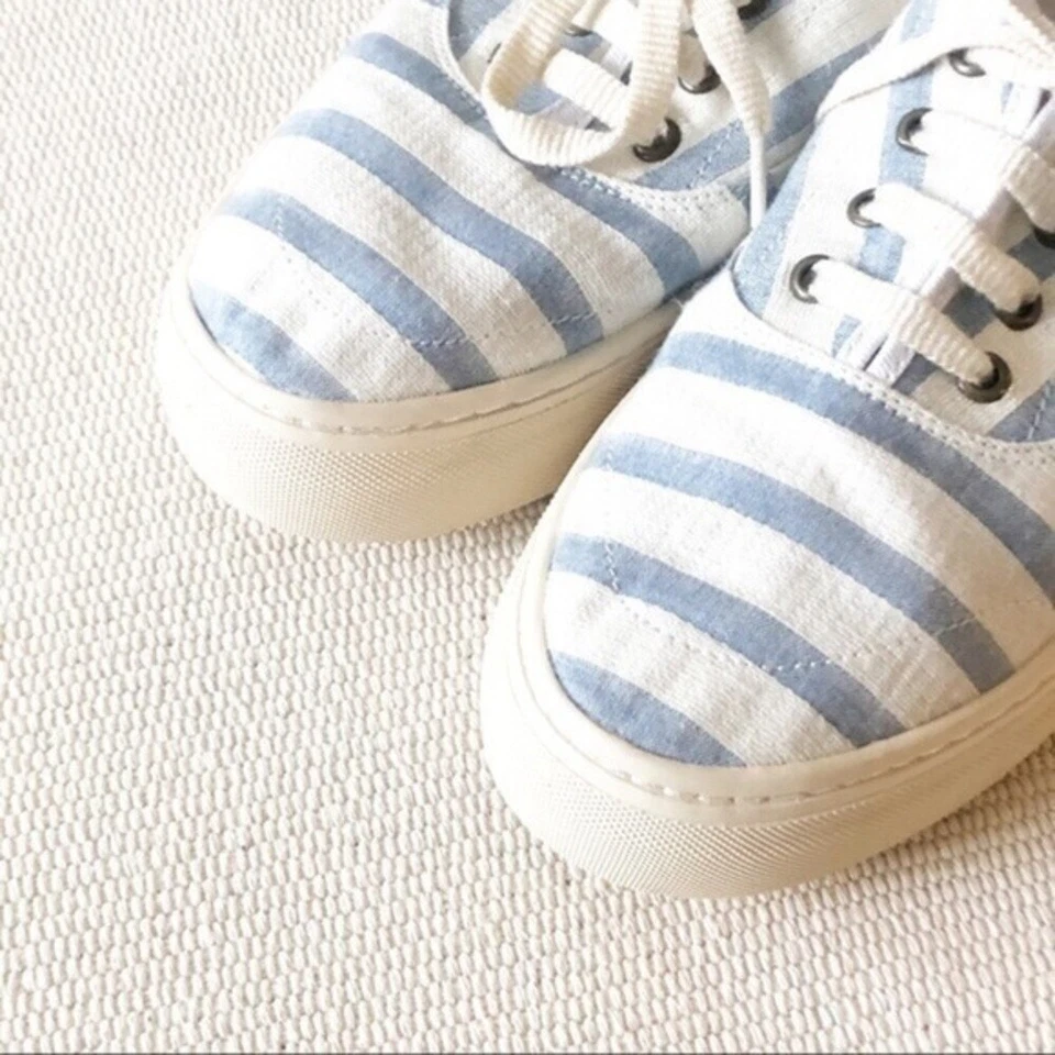 Soludos Canvas Striped Platform Sneakers Size 9.5 - Image 3 of 4