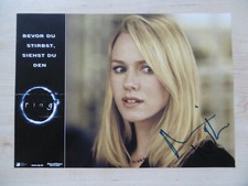 Naomi Watts autograph signed A4 lobby card "ring"