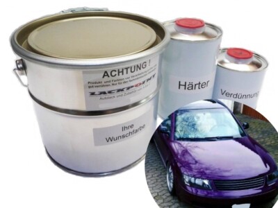 3.5 liter set 2K car paint dark purple metallic purple acrylic top coat color trend