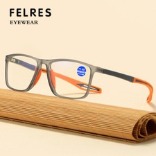 Ultra Light TR90 Anti-blue Light Reading Glasses For Men Square Sport Glasses