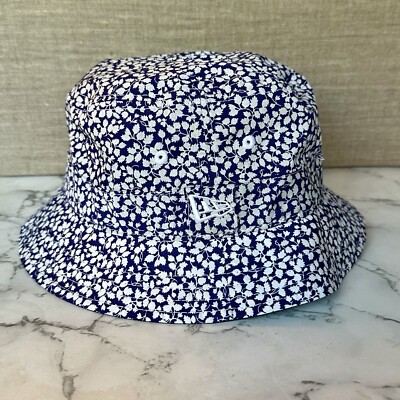 New Era X Liberty Art Fabrics Blue White Ditsy Floral Bucket Hat
