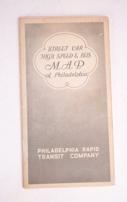 Straßenbahn High Speed Bus Karte Philadelphia Rapid Transport Co. 1934