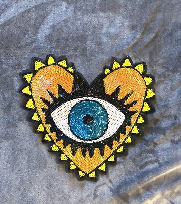 Evil Eye Sew On Appliqué Beautiful! Keeps Away Bad Vibes & Energy Attracts Love!