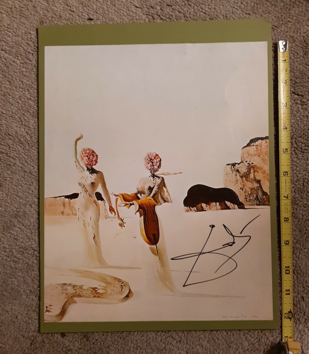 Salvador Dali, Hand Signed Print, Rare with 2 COA. (read full