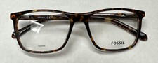 NEW Fossil 7076 086 TORTOISE SHELL Plastic Rectangular Eyeglass Frames 53/17-140