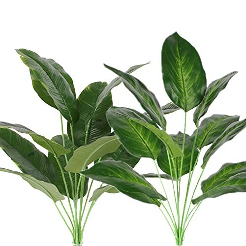 25-Inch Artificial Palm Plant - Realistic Fake Green Leaves for Indoor Home & Office Decor - Perfect for Adding a Touch of Nature to Any Space-image