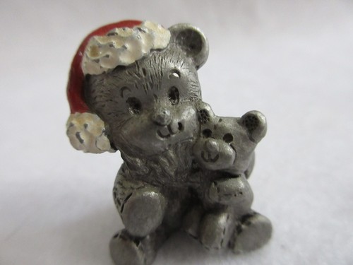 Santa Bear Spoontiques Pewter Miniature Figure #966 - Bild 3 von 4