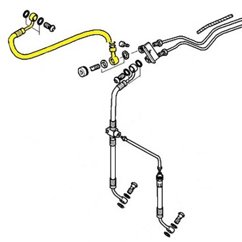 Steel Braided Front Upper ABS Brake Hose BMW K1200RS;34322332447/BrakeHose447SS - Foto 8