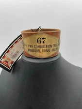 Bombshell Leather Vintage Cuff Bracelet C-E PWR COMBUSTION ENGR INC Tags 67 $49