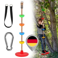 Lina wspinaczkowa + huśtawka talerzowa huśtawka dziecięca plastikowa lina huśtawka siedzisko czerwona