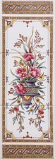 Mediterranean Hanging Floral Bouquet Ceramic Tile Mural 45cm x 15 cm Decorate UK