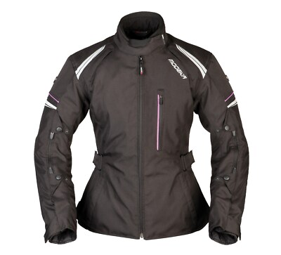 Motorrad Tex-Jacke Modeka Violetta Lady Farbe: Schwarz Gr: 46