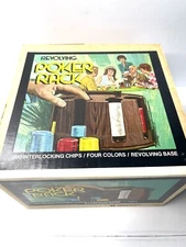 Vintage Pleasantime Revolving Poker Rack in Original Box by Pacific Game Co.