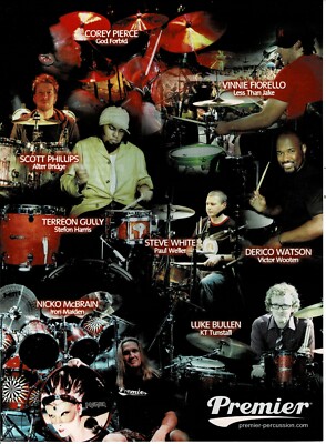 PREMIER DRUMS - PHILLIPS / MCBRAIN / FIORELLO / GULLY / BULLEN - 2007 Print Ad