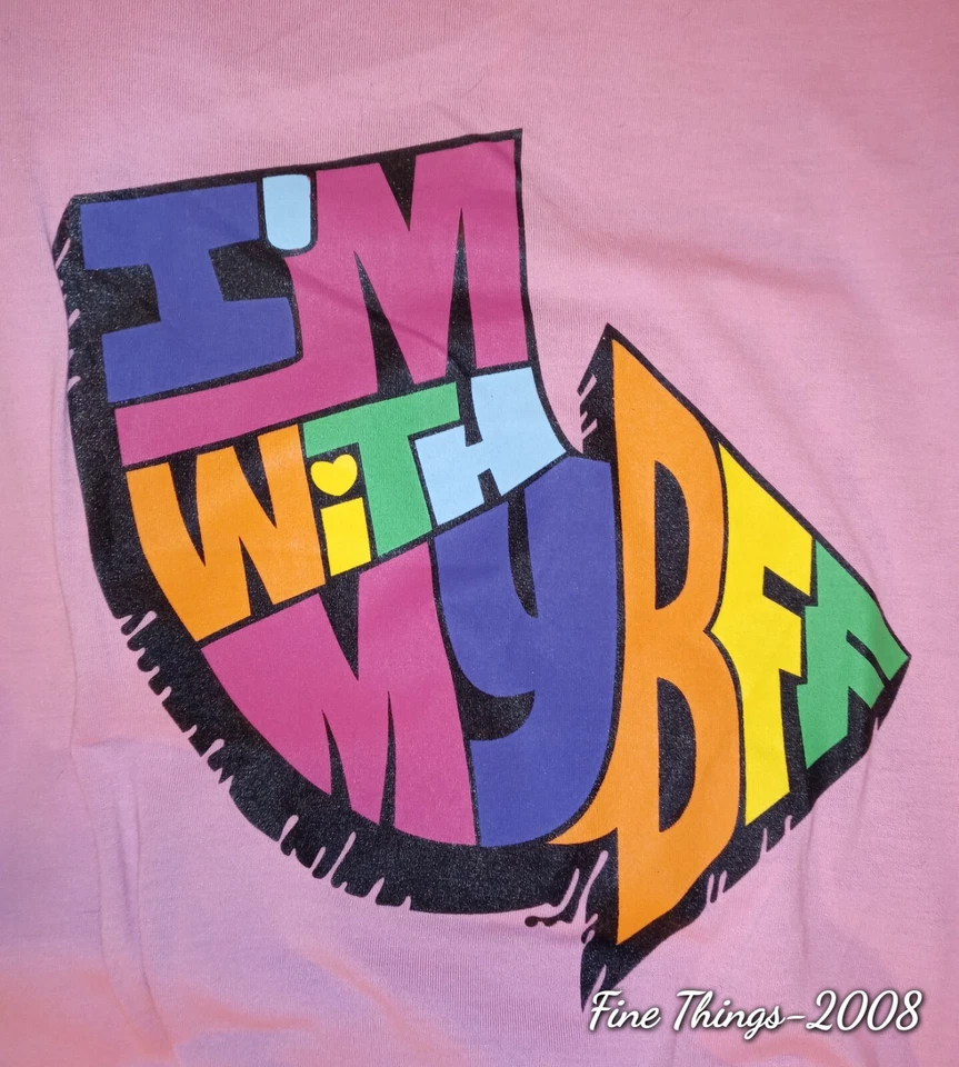 Собака домашних животных футболка розовый размер большой дышащий эластичный "Я с моим BFF" новый с Ярлыками - Изображение 3 из 4