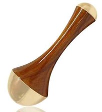Kansa Wand Face Acupoint Massager for Detoxification Deep Relaxation Teek wood