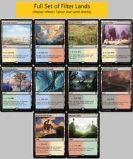 MTG Dual Lands - FILTER / SIGNET - Set of 10 Untapped Land - Commander EDH