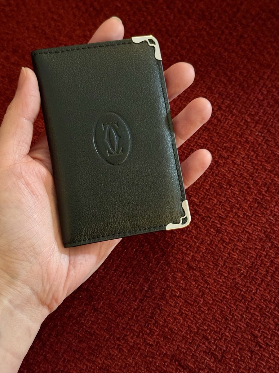 Cartier Cardholder Wallet Black Leather | NEW |Collectible