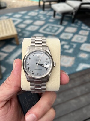 Rolex Day Date President 18kt White Gold 118209 Complete boxes and