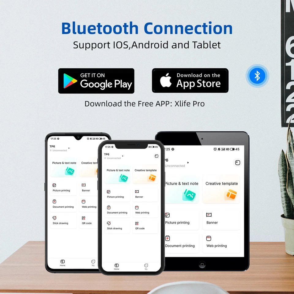 VRETTI Mini Pocket Thermal Printer Wireless Bluetooth Photo with Label Paper - Image 2 of 4