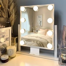 Makeup Mirror with Lights,Vanity Mirror Lighted up Mirror with Phone Holder,3