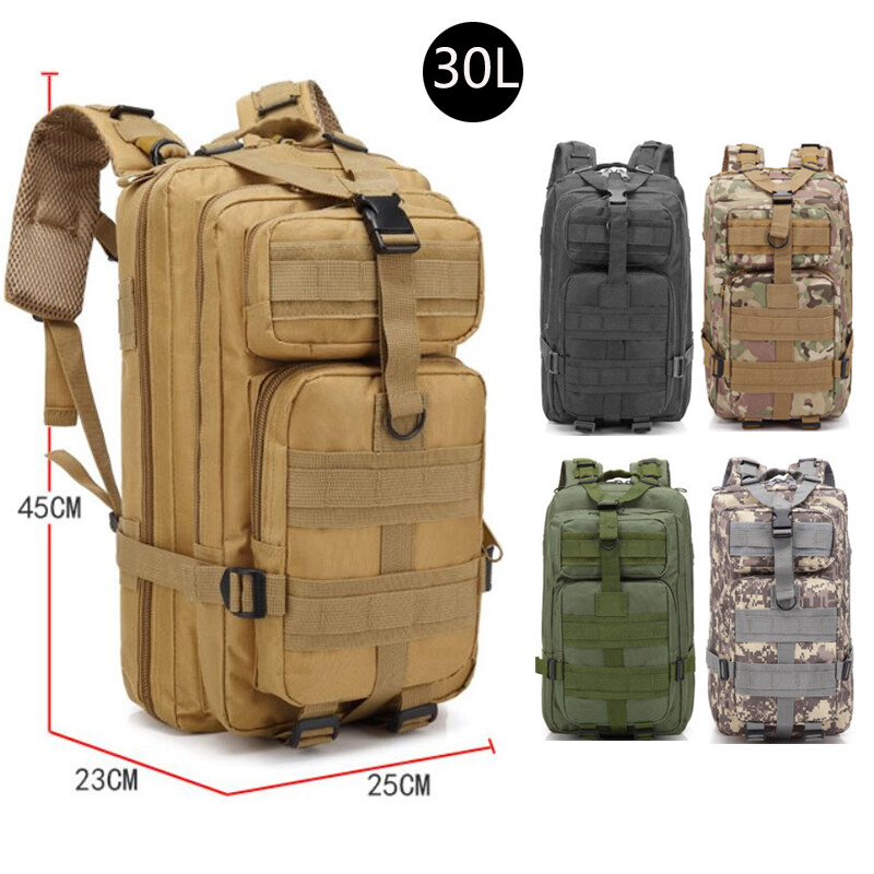 30L Outdoor Tactical Molle Backpack Military Rucksack Hiking Camping Travel  Bag