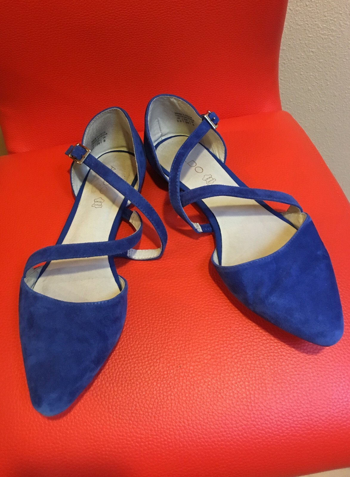 Aldo Blue Flats Women's Size 8.5 Comfortable Casual Shoes-image