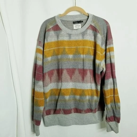 Prana COZY UP printed Aztec Sweatshirt Hemp Tencel Staining On