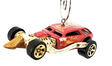Christmas Ornament for Surf Crate Hot Rod Red Gold