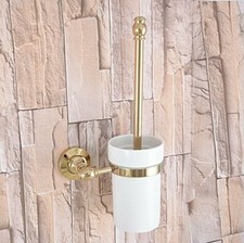 Wall Mounted Gold Toilet Brush Holder For Bathroom Accessories Set Bath Products