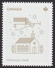 DIE CUT = CHRISTMAS = ANGELS = booklet stamp MNH Canada 2021